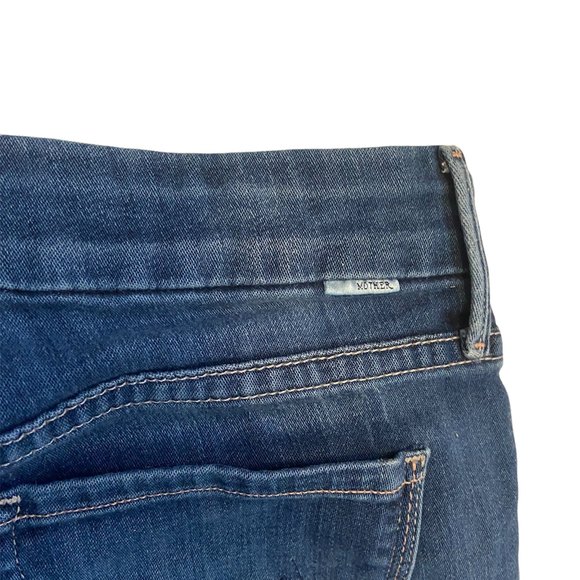 Mother The Looker Jeans Sea of Secrets Cut Dark Wash Women's 27 Mid Rise Skinny - Picture 5 of 13